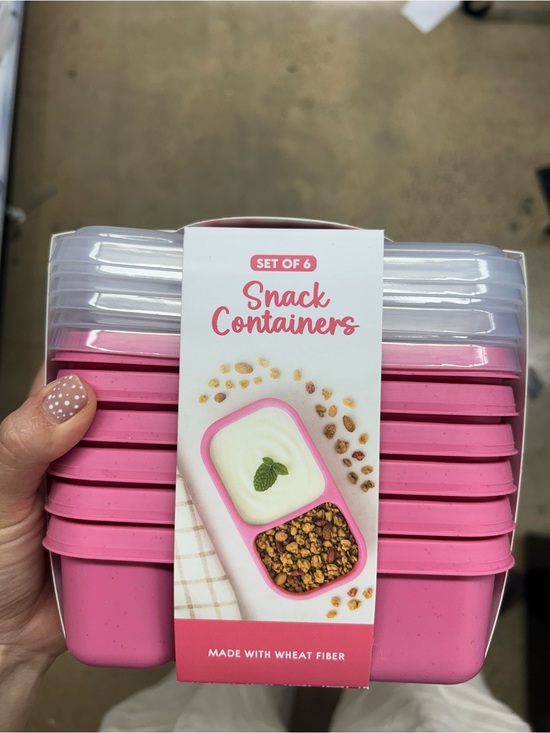 Other - Snack Containers (Set of 6) - Pink